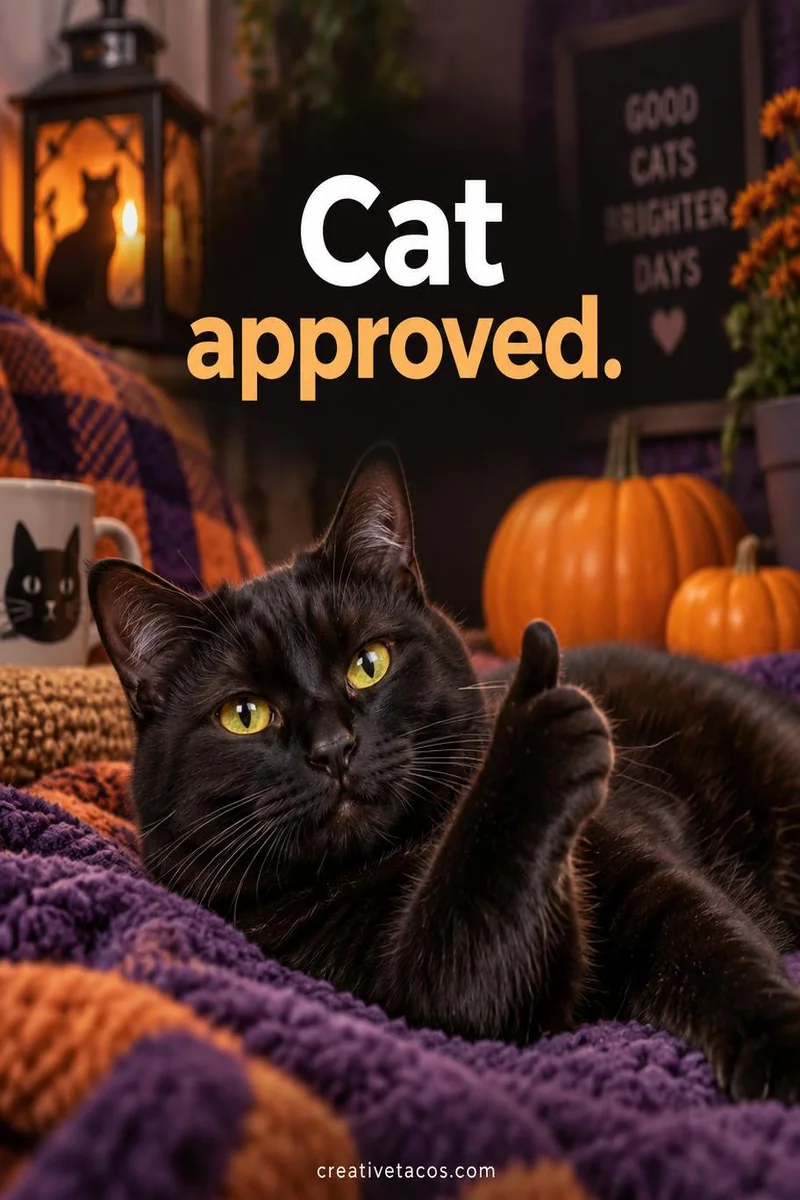Quote card: Cat approved.