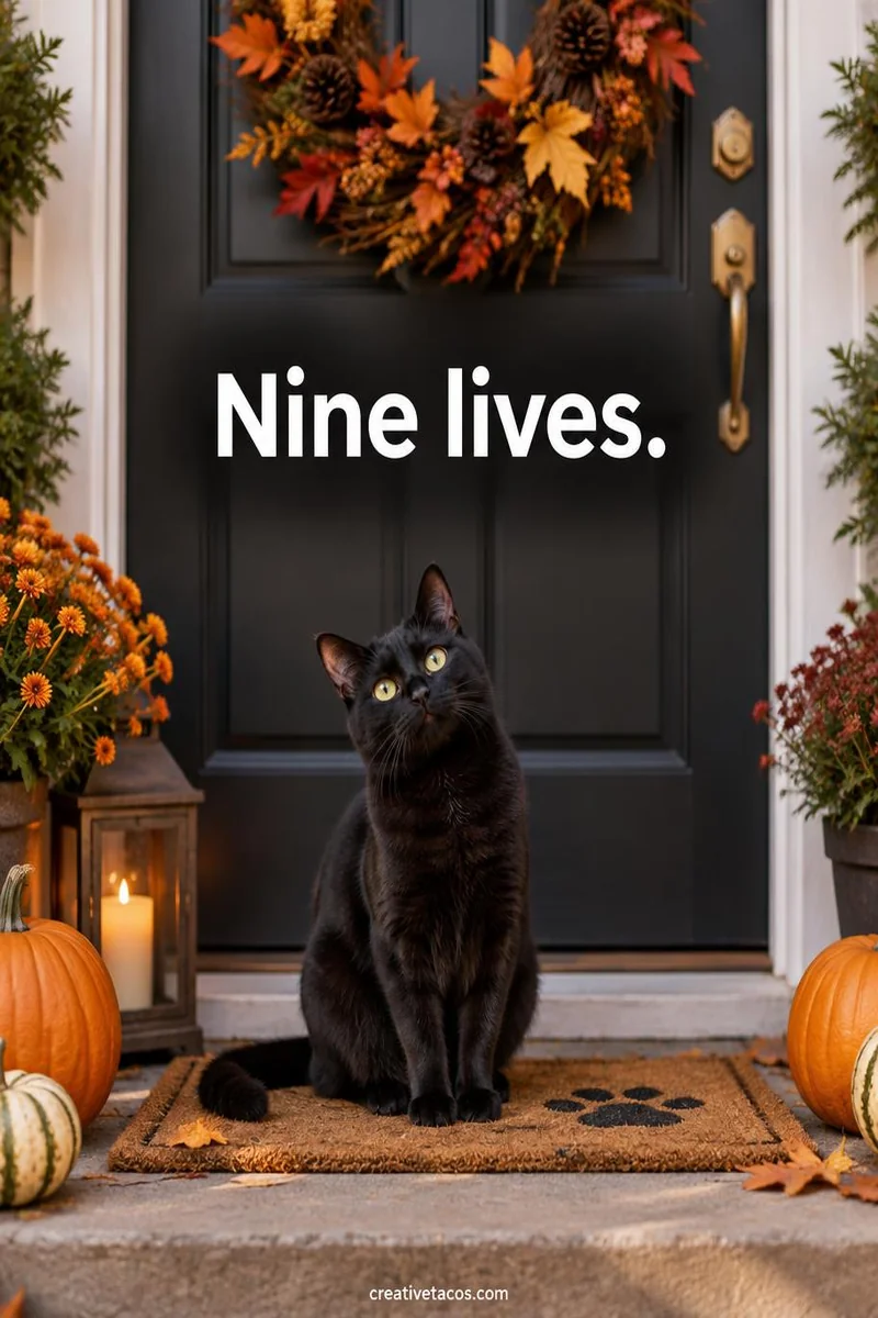 Quote card: Nine lives.