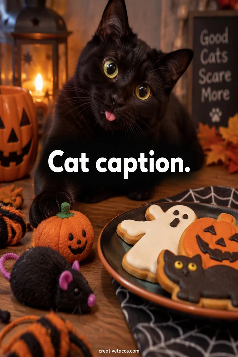 Quote card: Cat caption.