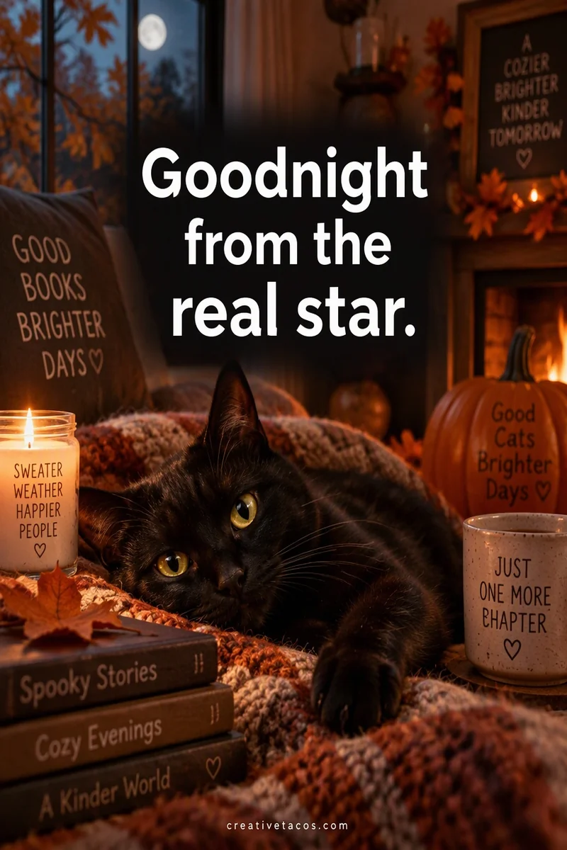 Quote card: Goodnight from the real star.