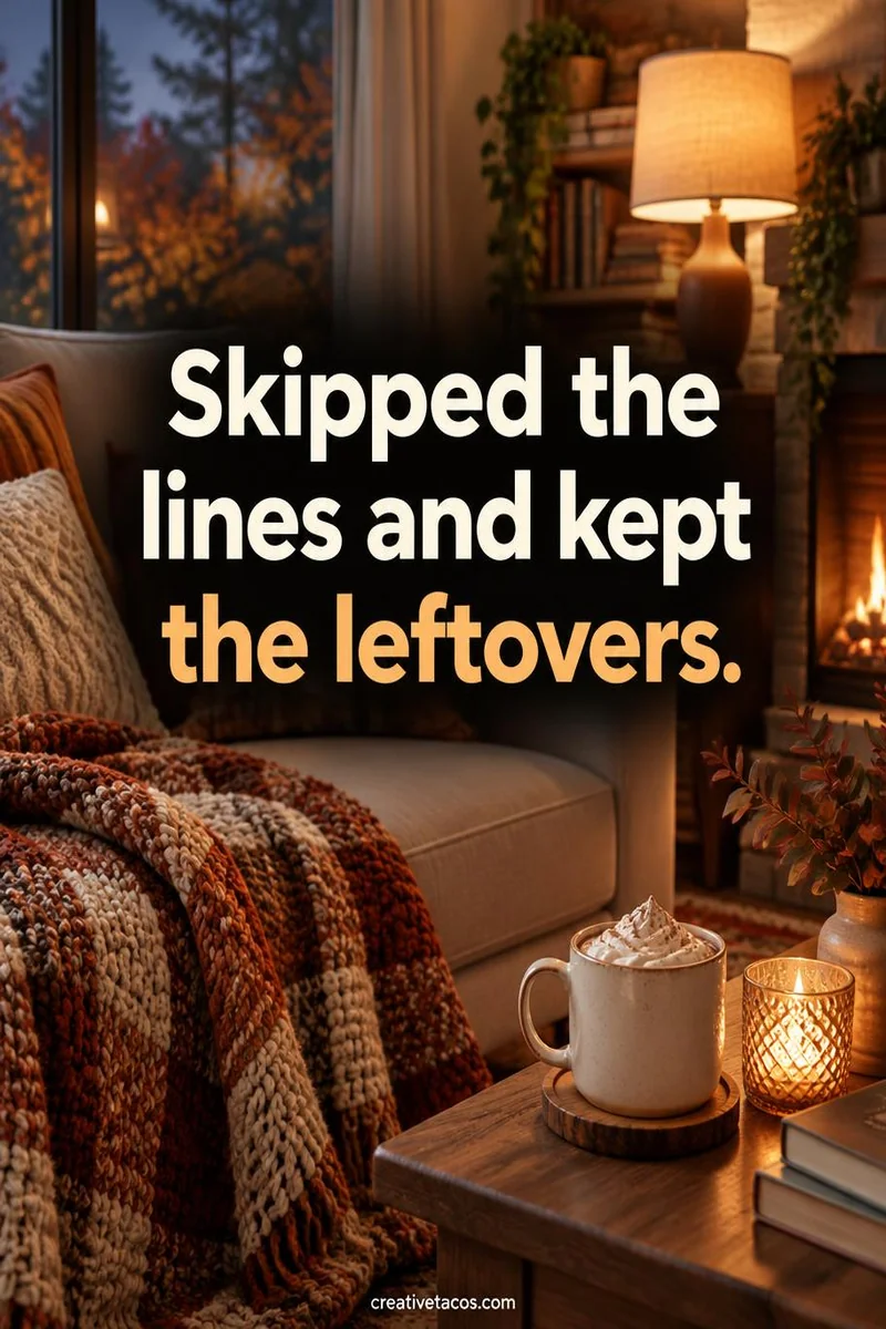 Quote card: Skipped the lines and kept the leftovers.