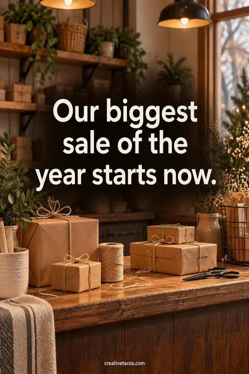 Quote card: Our biggest sale of the year starts now.
