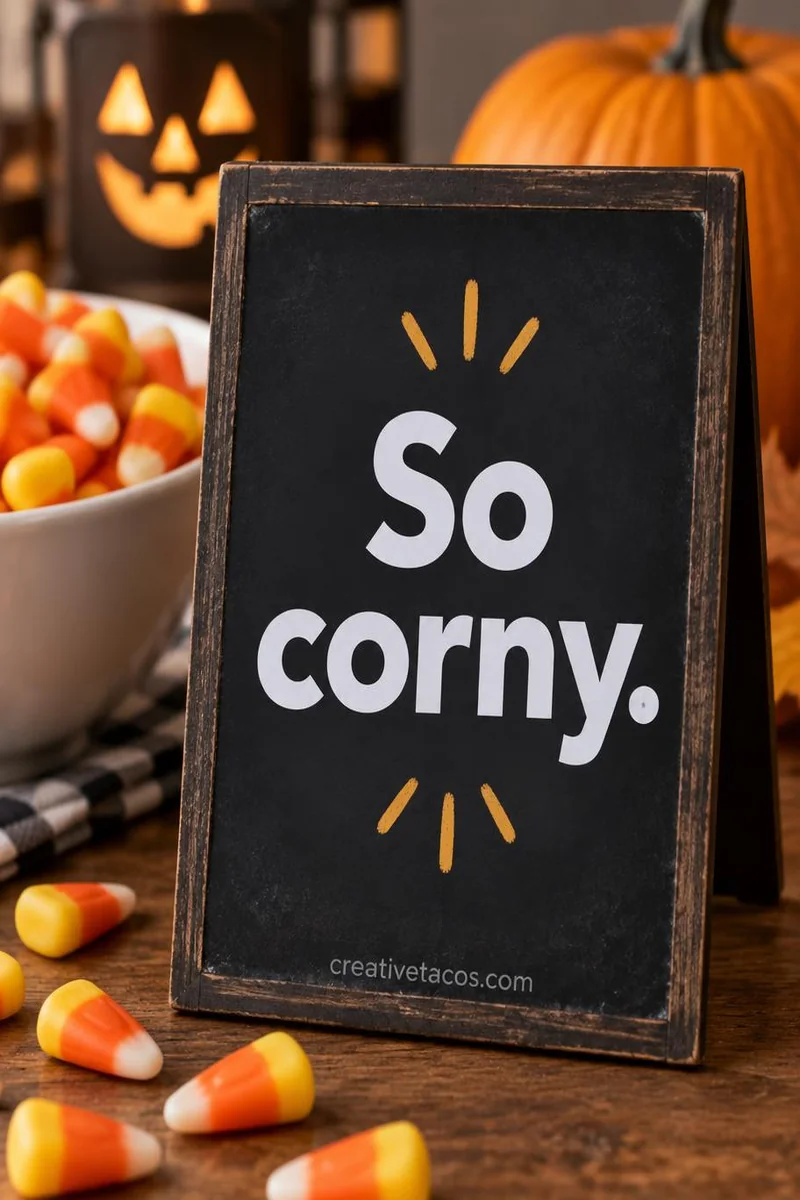 Quote card: So corny.