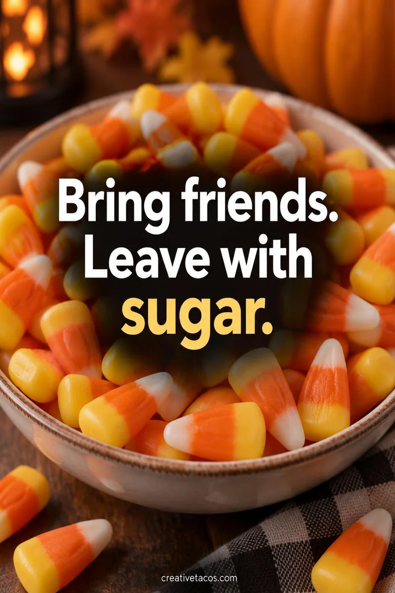Quote card: Bring friends. Leave with sugar.