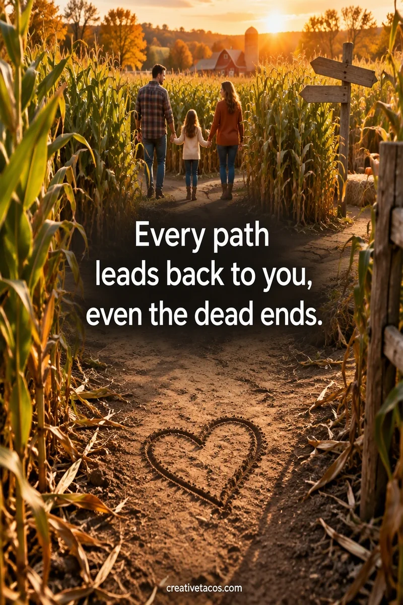 Quote card: Every path leads back to you, even the dead ends.