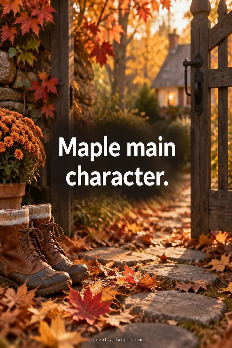 Quote card: Maple main character.