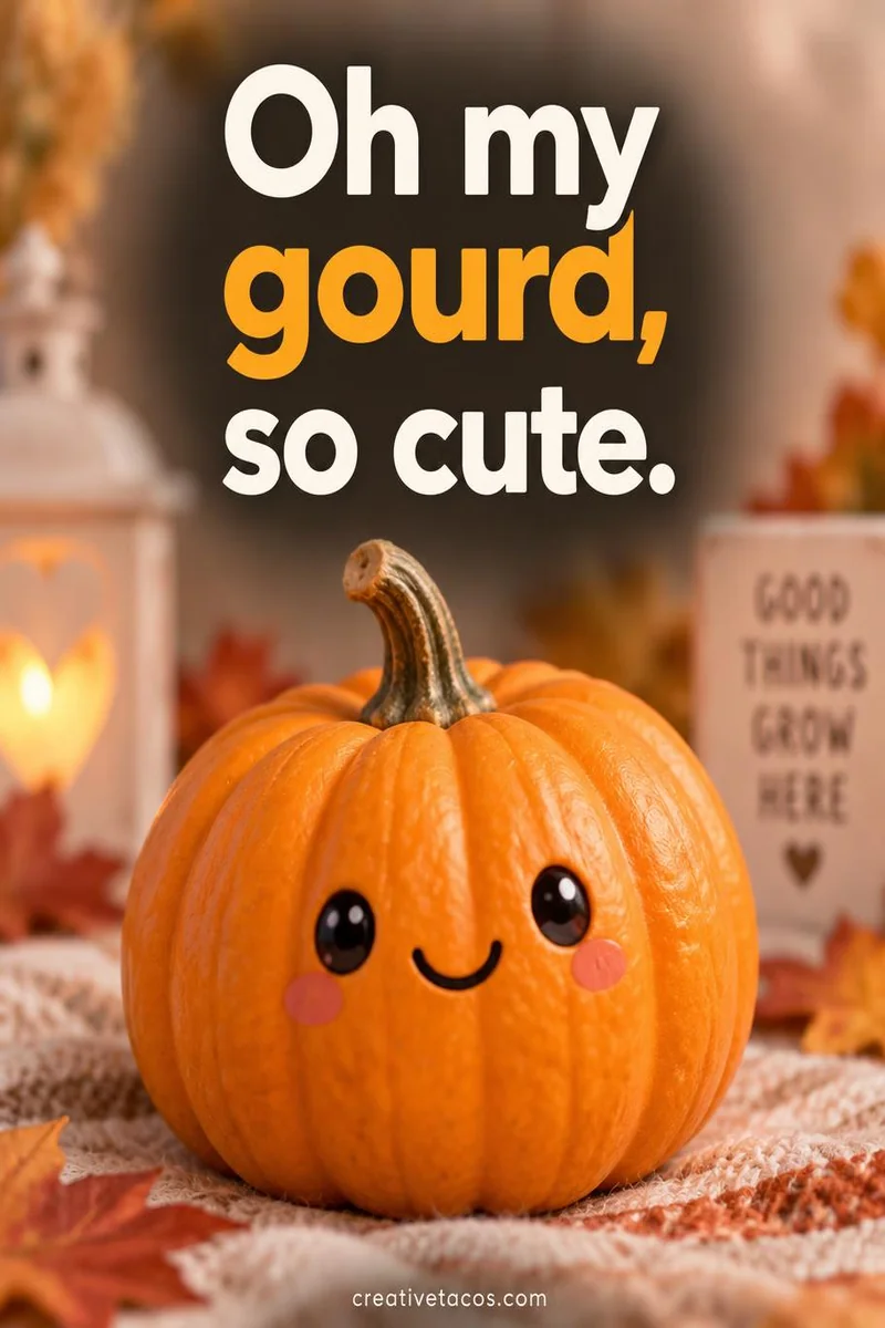 Quote card: Oh my gourd, so cute.