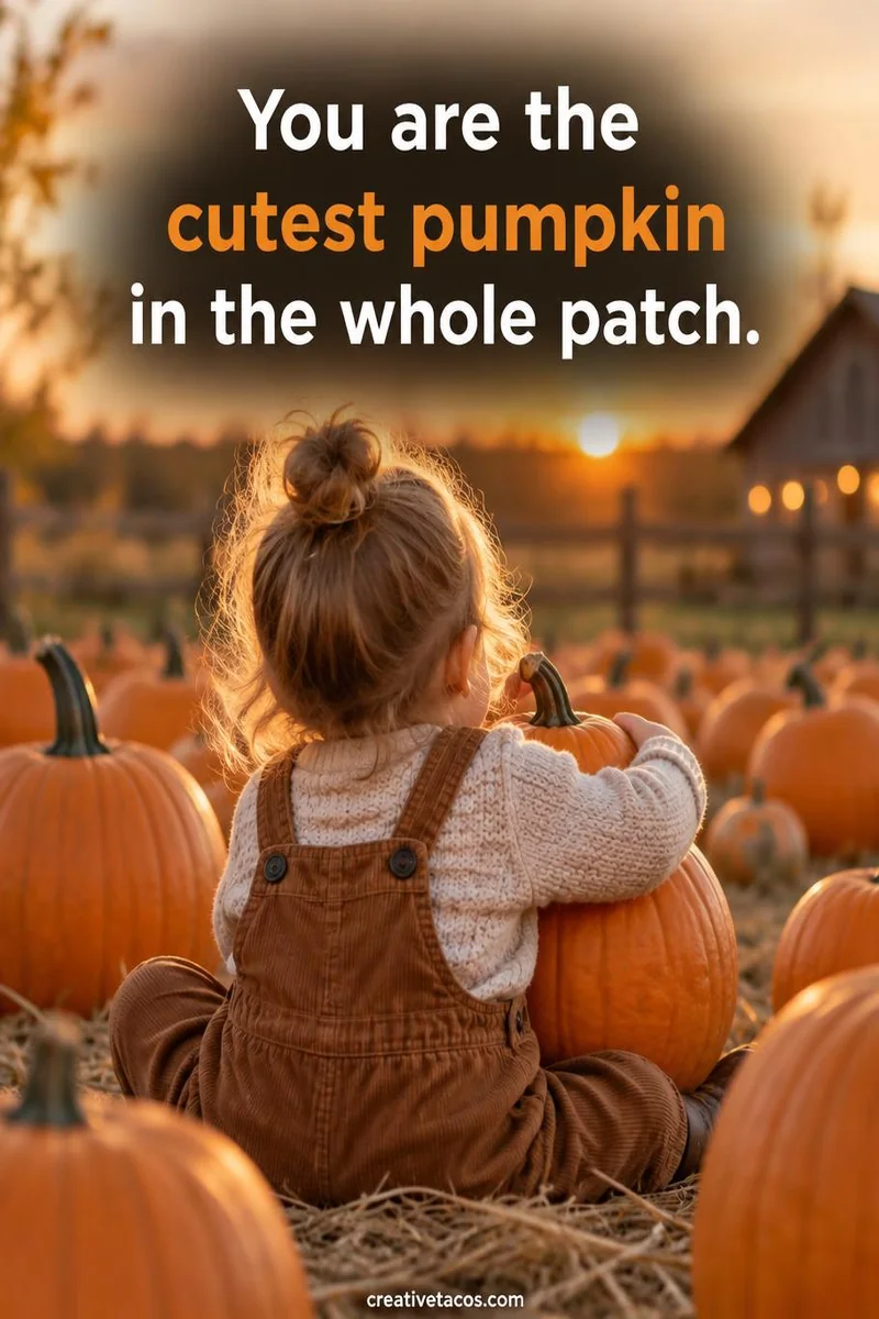 Quote card: You are the cutest pumpkin in the whole patch.