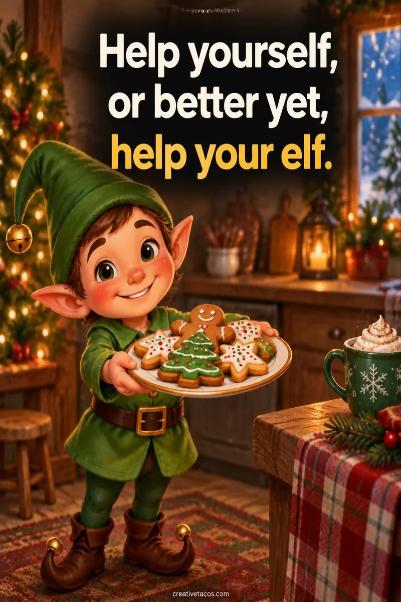 Quote card: Help yourself, or better yet, help your elf.