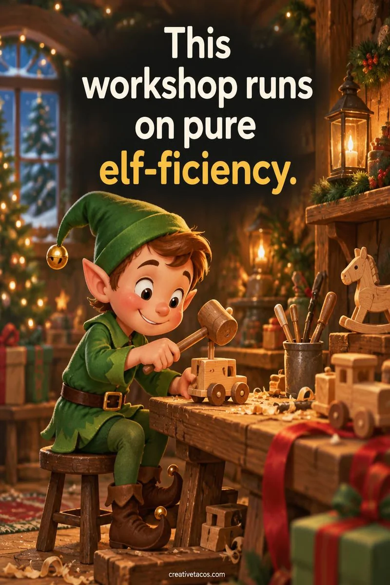 Quote card: This workshop runs on pure elf-ficiency.