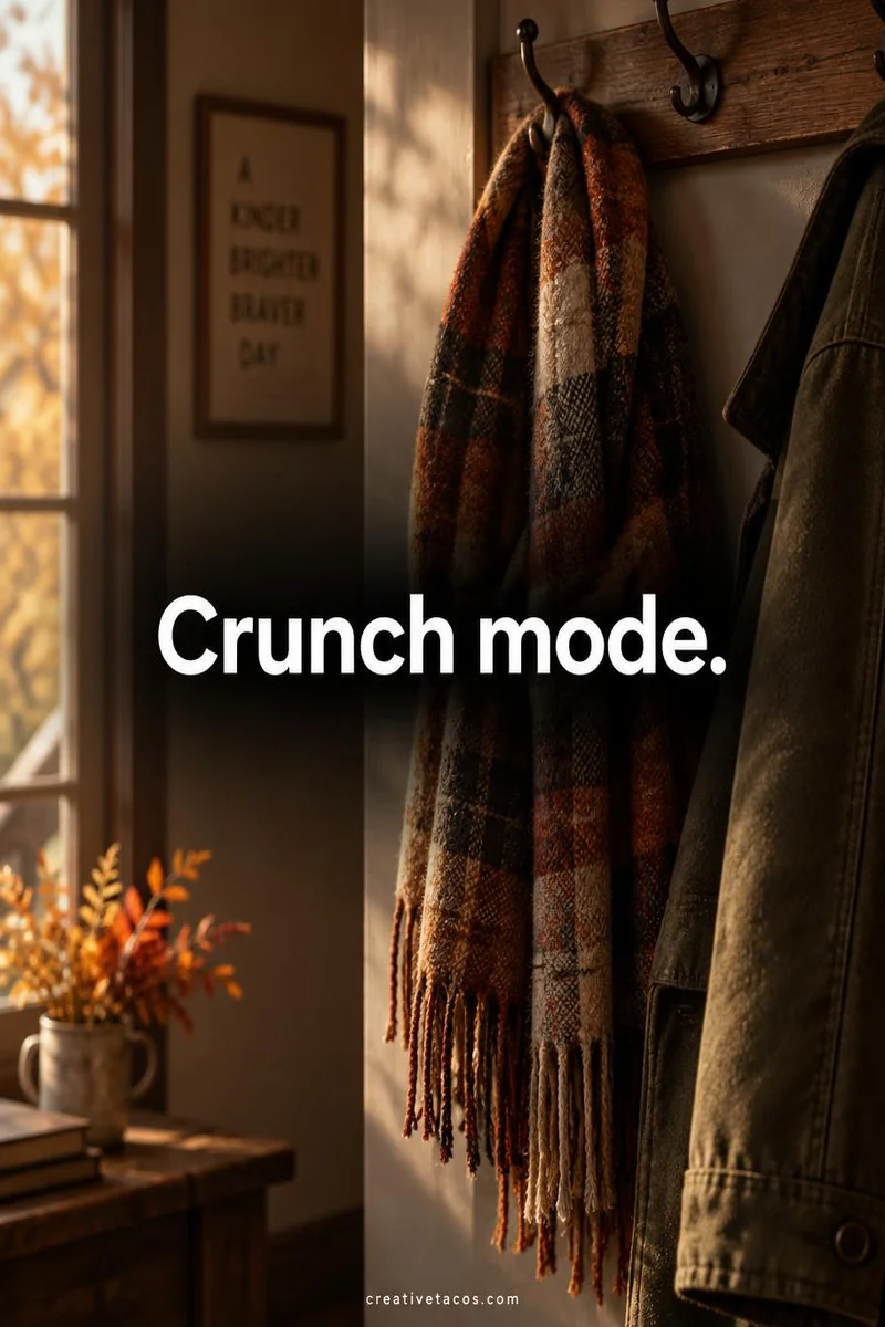 Quote card: Crunch mode.