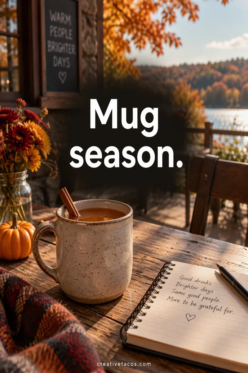 Quote card: Mug season.