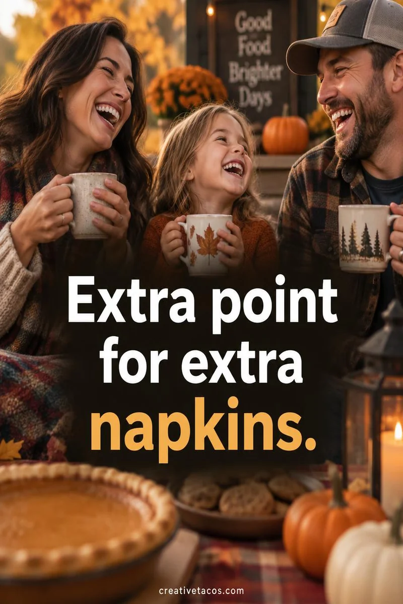 Quote card: Extra point for extra napkins.