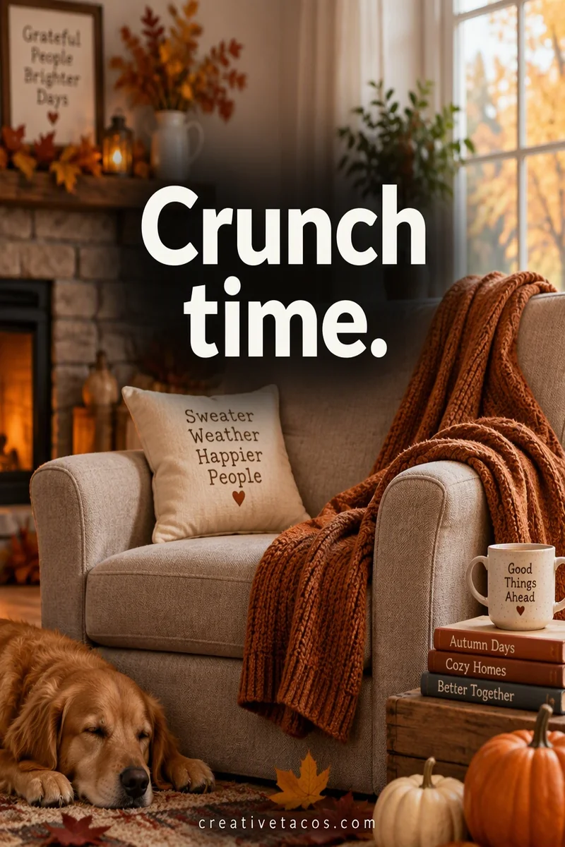 Quote card: Crunch time.