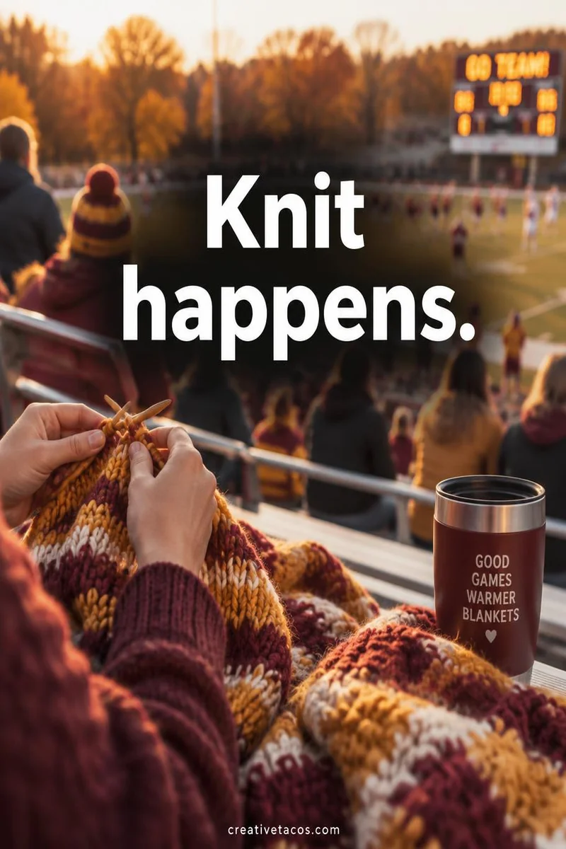Quote card: Knit happens.