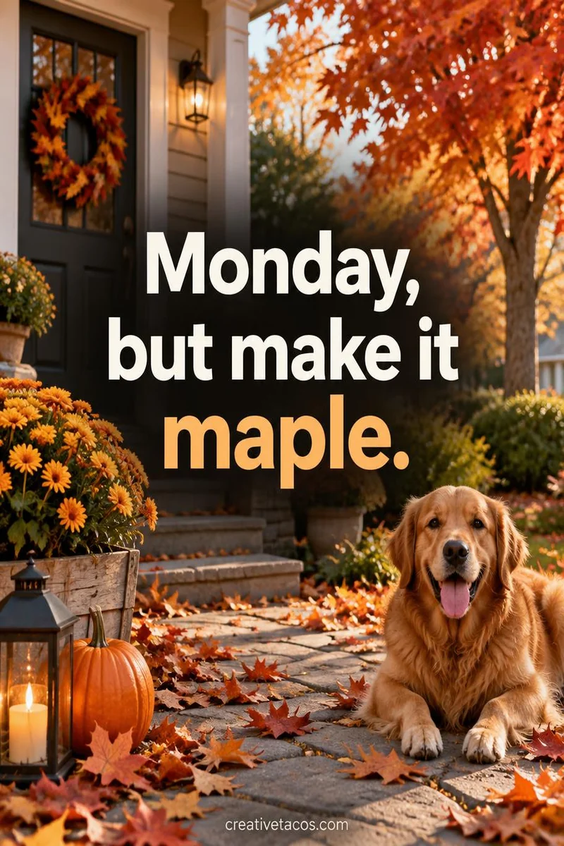Quote card: Monday, but make it maple.
