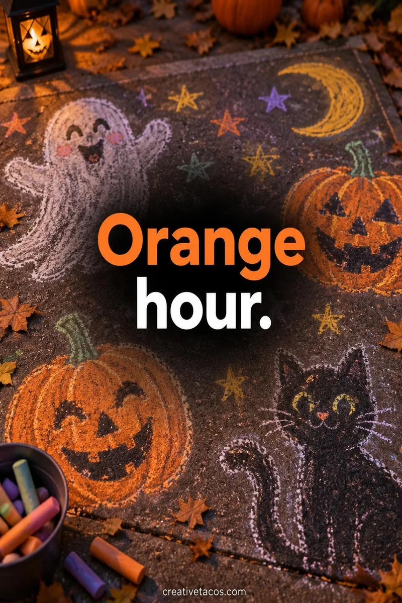 Quote card: Orange hour.