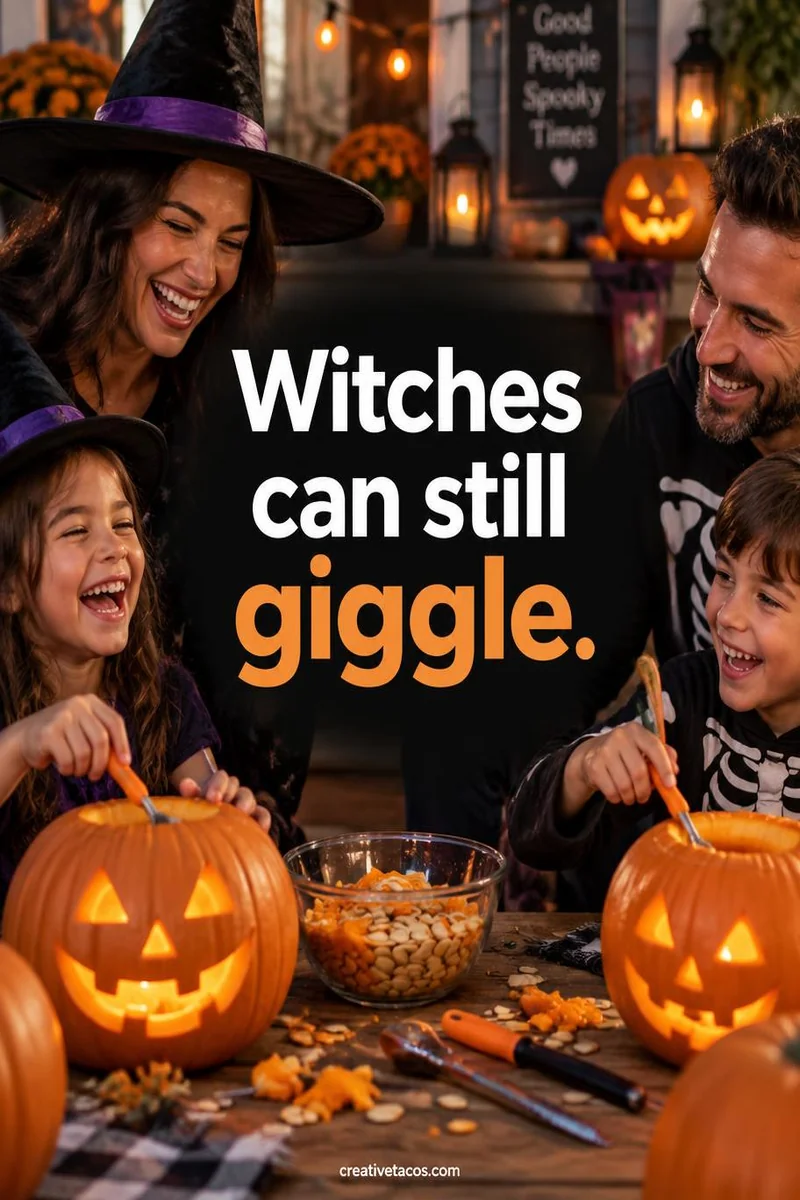 Quote card: Witches can still giggle.