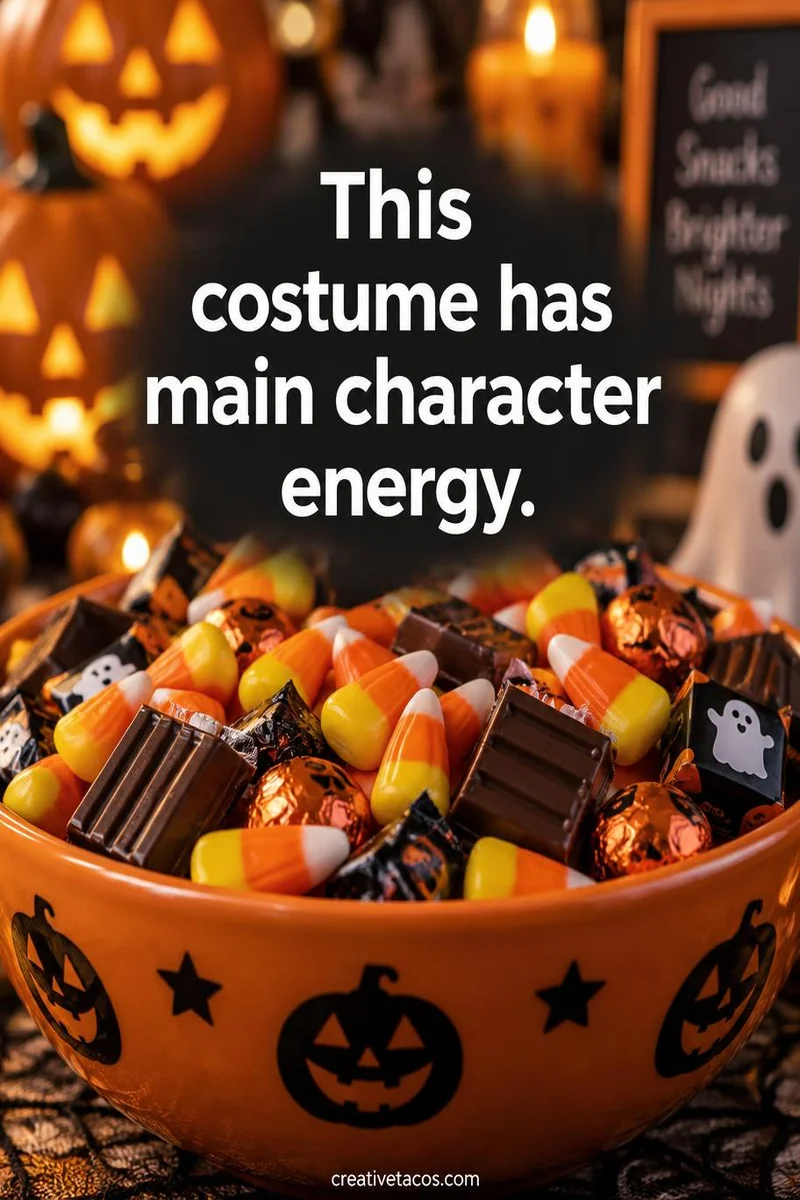 Quote card: This costume has main character energy.
