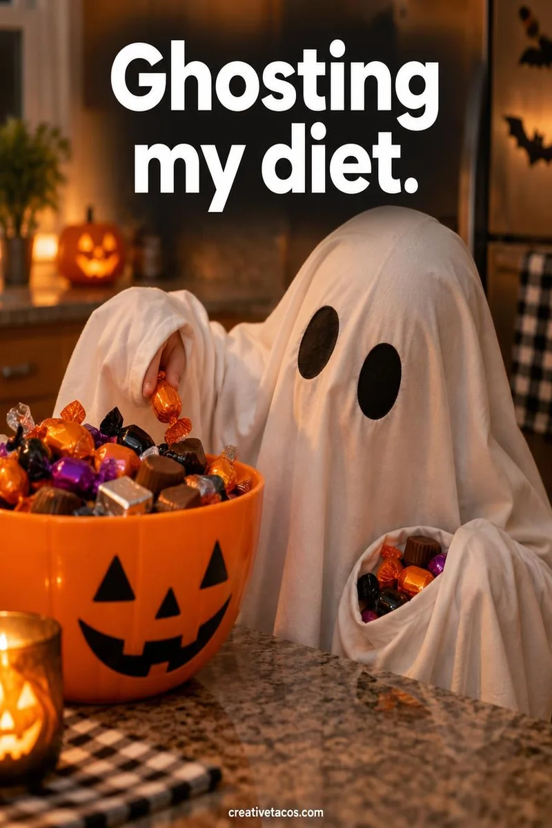 Quote card: Ghosting my diet.