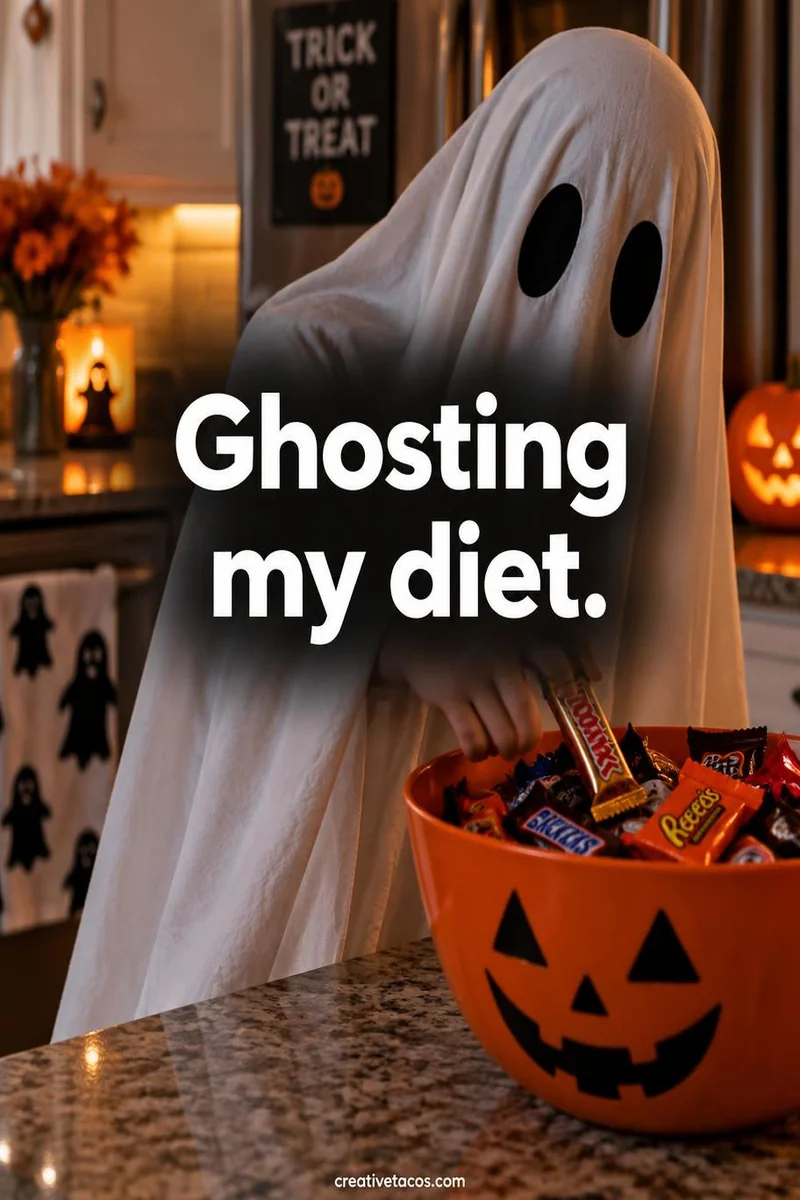 Quote card: Ghosting my diet.