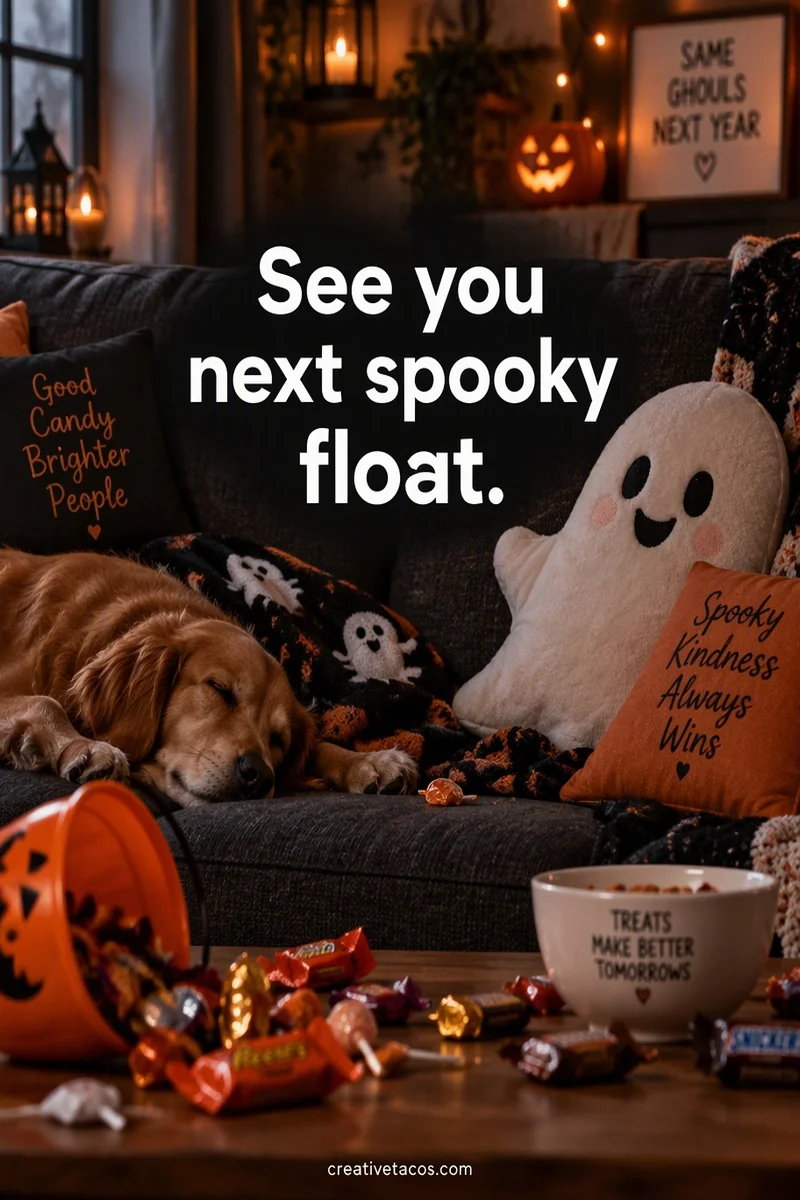 Quote card: See you next spooky float.