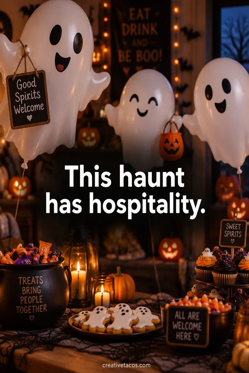 Quote card: This haunt has hospitality.