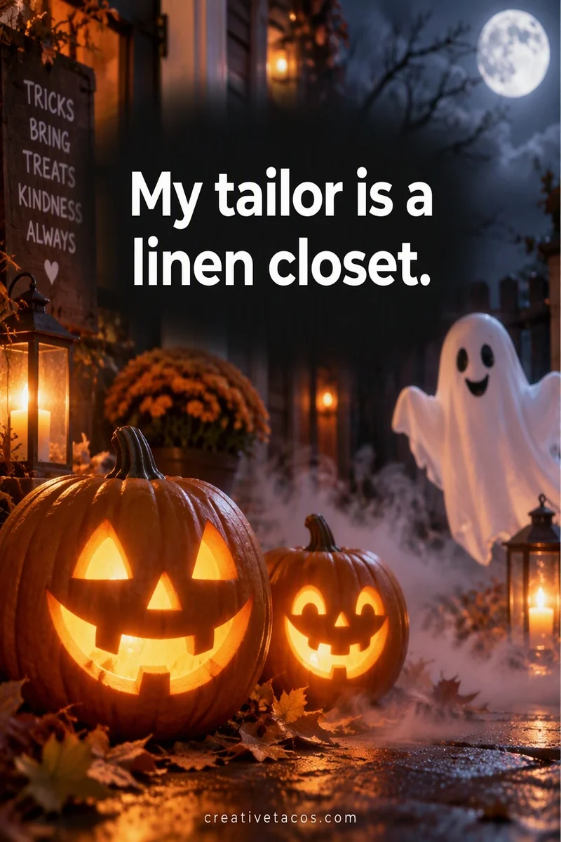 Quote card: My tailor is a linen closet.