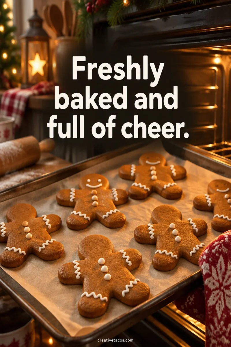 Quote card: Freshly baked and full of cheer.