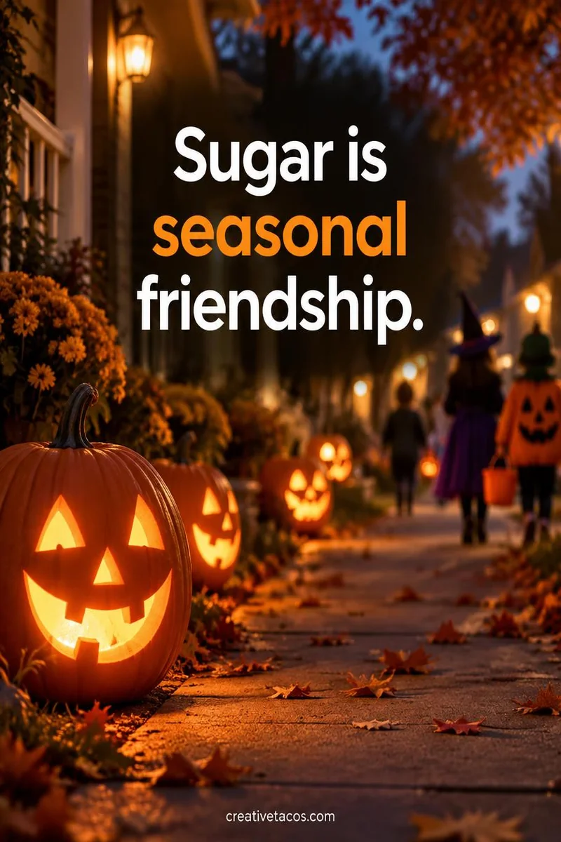 Quote card: Sugar is seasonal friendship.
