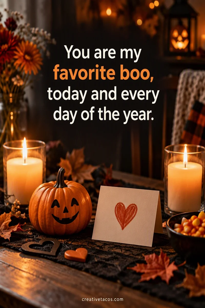 Quote card: You are my favorite boo, today and every day of the year.