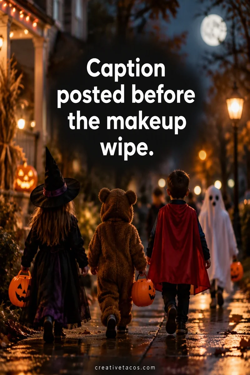 Quote card: Caption posted before the makeup wipe.