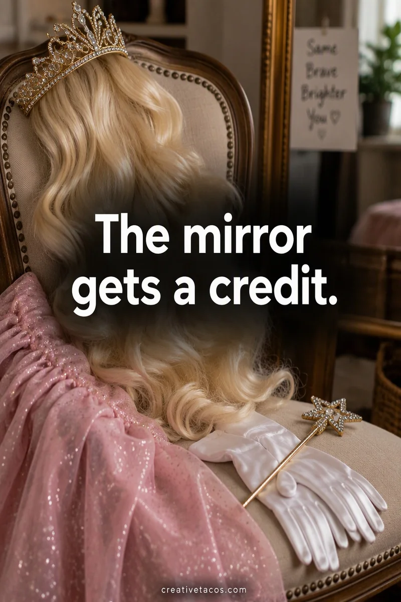 Quote card: The mirror gets a credit.