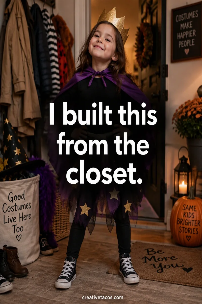 Quote card: I built this from the closet.