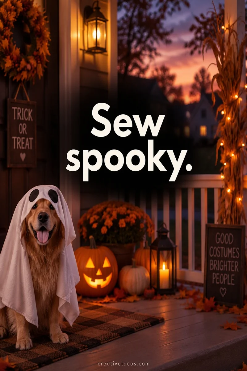Quote card: Sew spooky.