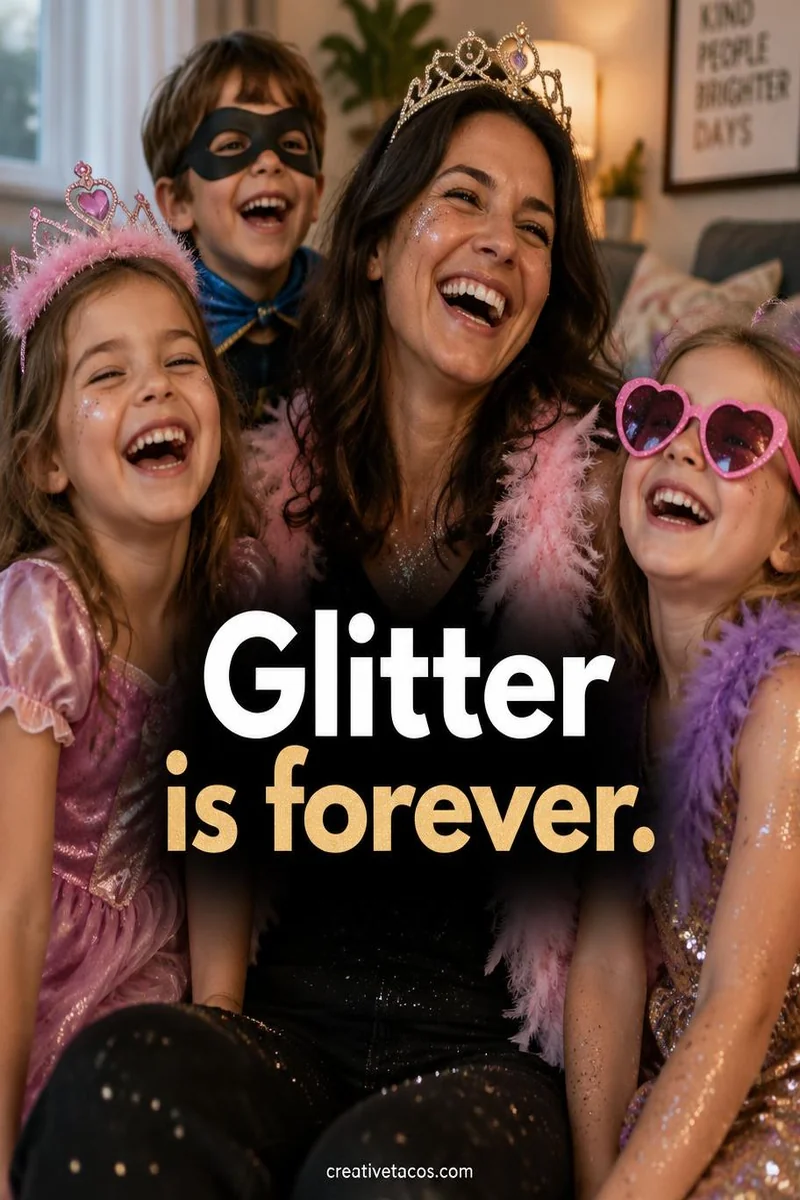 Quote card: Glitter is forever.