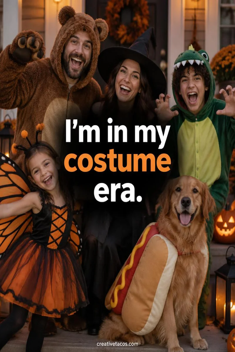 Quote card: I'm in my costume era.