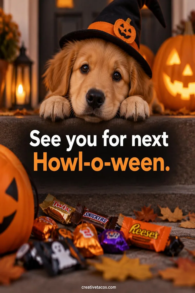 Quote card: See you for next Howl-o-ween.