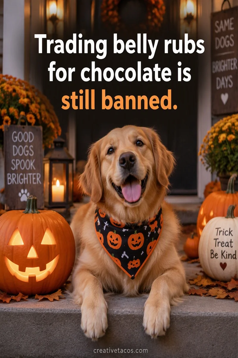 Quote card: Trading belly rubs for chocolate is still banned.
