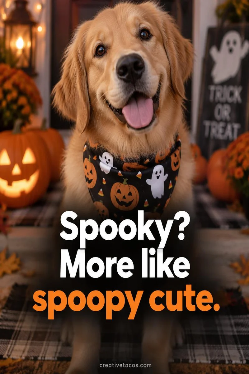 Quote card: Spooky? More like spoopy cute.