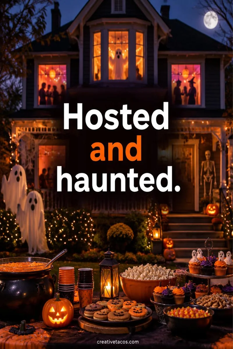 Quote card: Hosted and haunted.