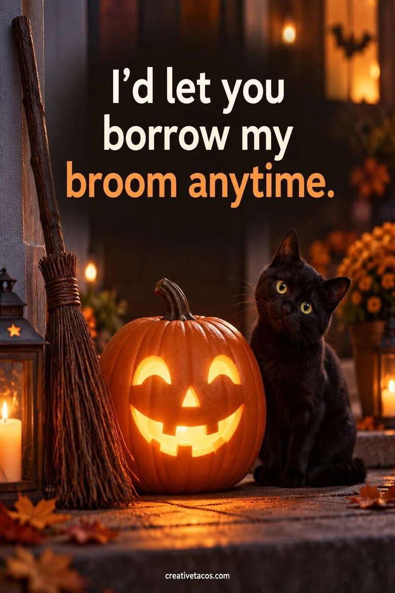 Quote card: I'd let you borrow my broom anytime.