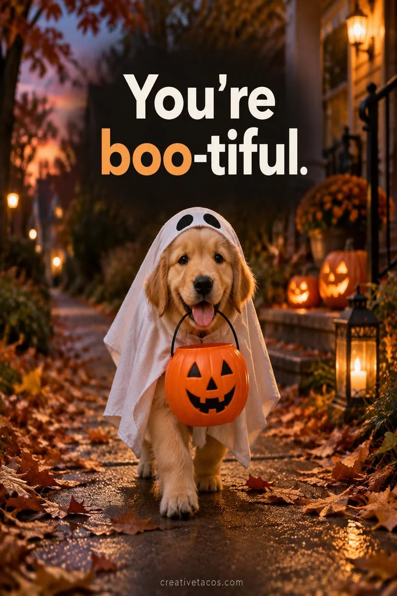 Quote card: You're boo-tiful.