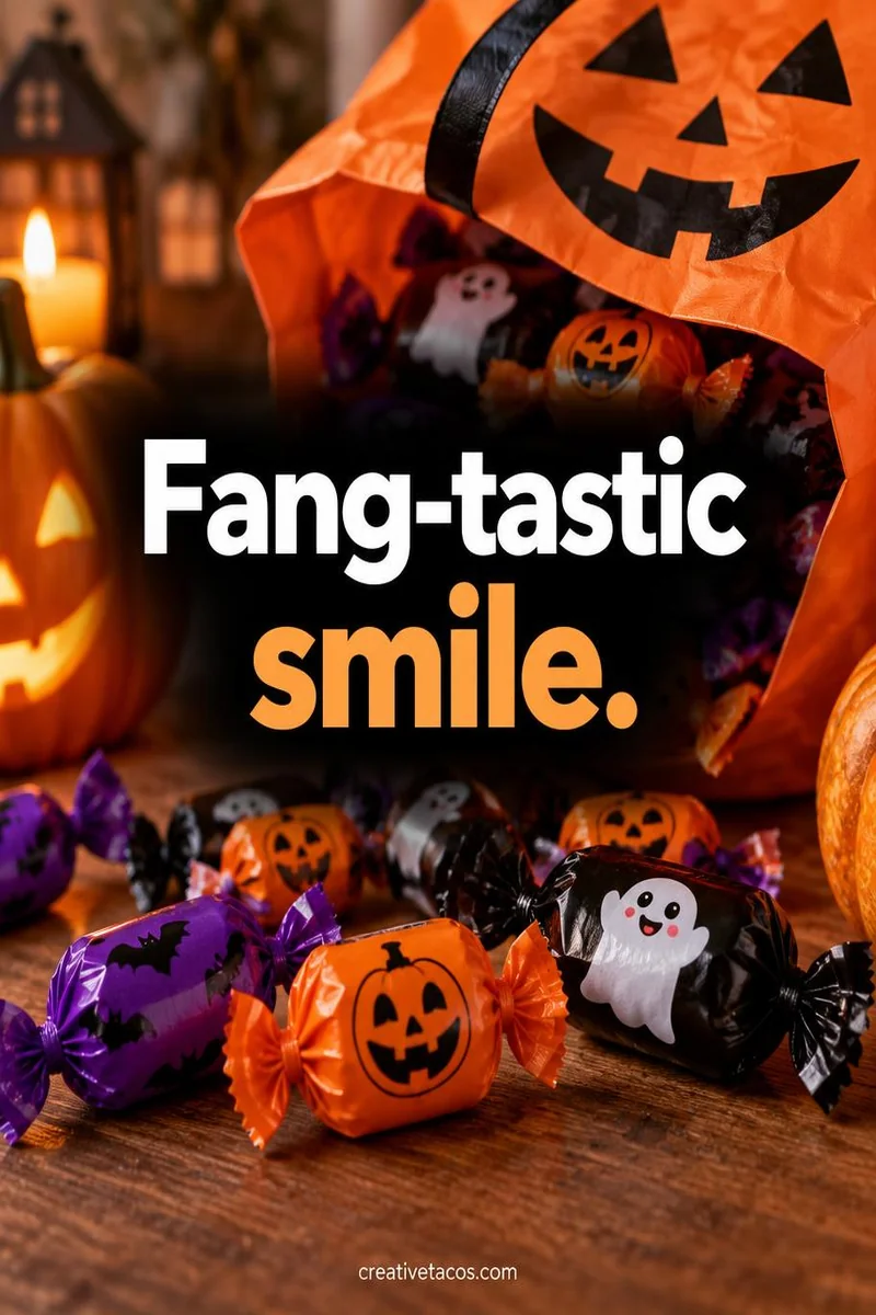 Quote card: Fang-tastic smile.