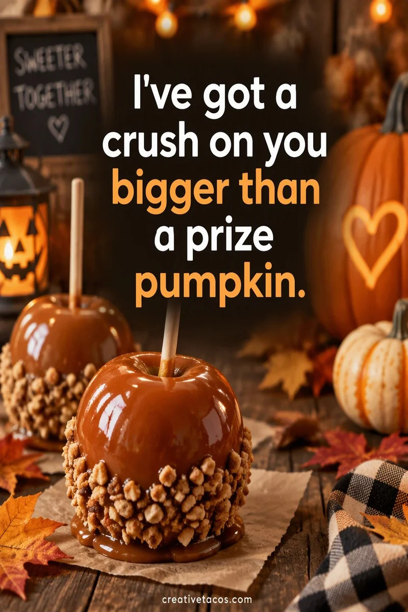 Quote card: I've got a crush on you bigger than a prize pumpkin.