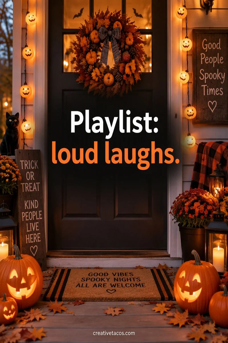 Quote card: Playlist: loud laughs.