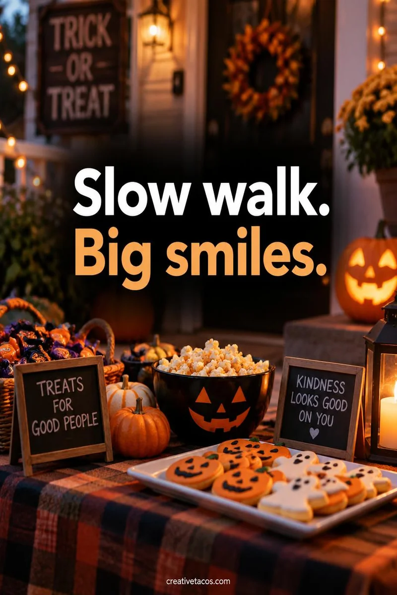 Quote card: Slow walk. Big smiles.
