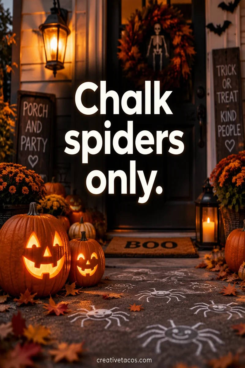 Quote card: Chalk spiders only.