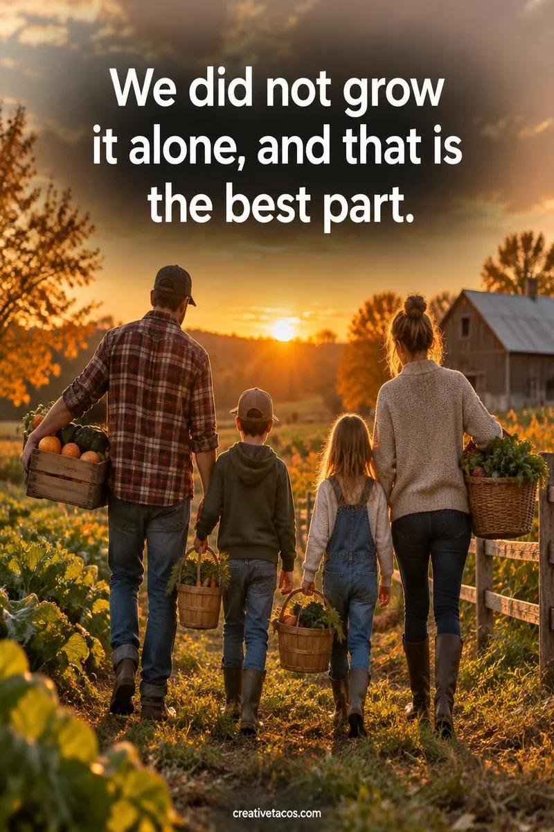 Quote card: We did not grow it alone, and that is the best part.