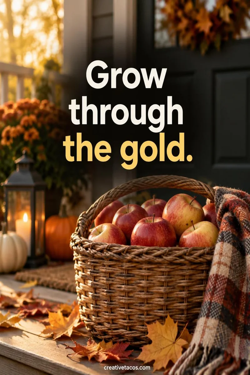 Quote card: Grow through the gold.